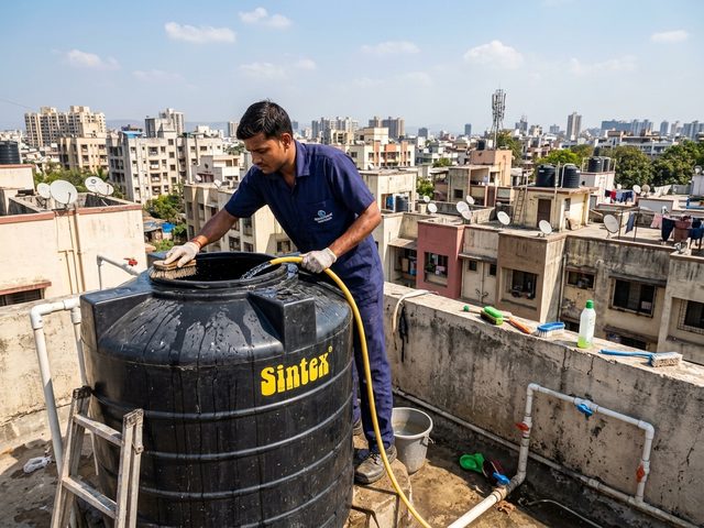 Overhead Sintex Tank Cleaning Service in Hyderabad